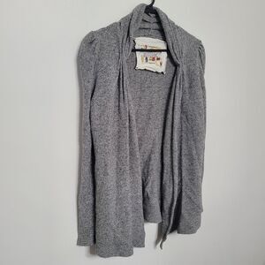 Anthropologie Kyu Yamate Meguro River Cardigan Gray Medium Wool Blend Sweater